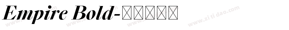 Empire Bold字体转换